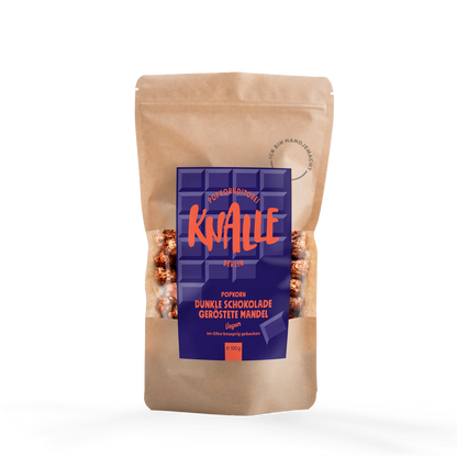 Knalle Berlin - Dunkle Schokolade Geröstete Mandel Popcorn – vegan