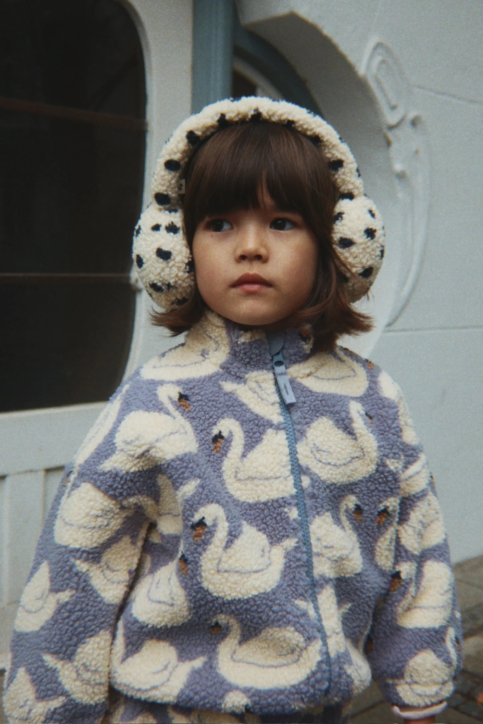 Konges Slojd - Jody Kinder Teddyjacke Schwäne