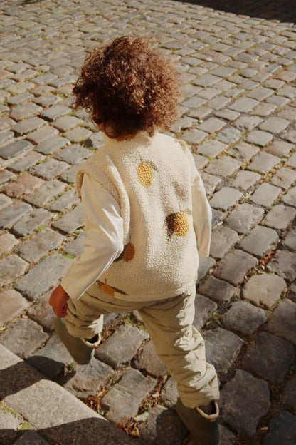 Konges Slojd - Jody Kinder Teddyweste Zitronen