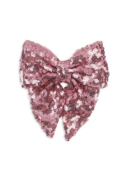 Konges Slojd - Haarspange Tindra Schleife Rosa mit Pailletten