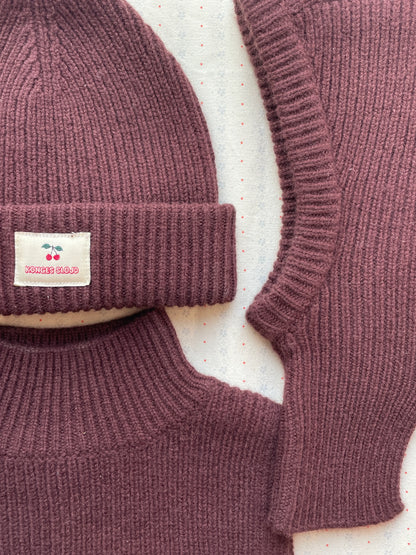 Konges Slojd - Kinder Beanie Basil Wolle braun