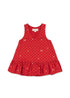 Konges Slojd - Baby Kleid Magot Baumwolle (bio) rot mit Punkten