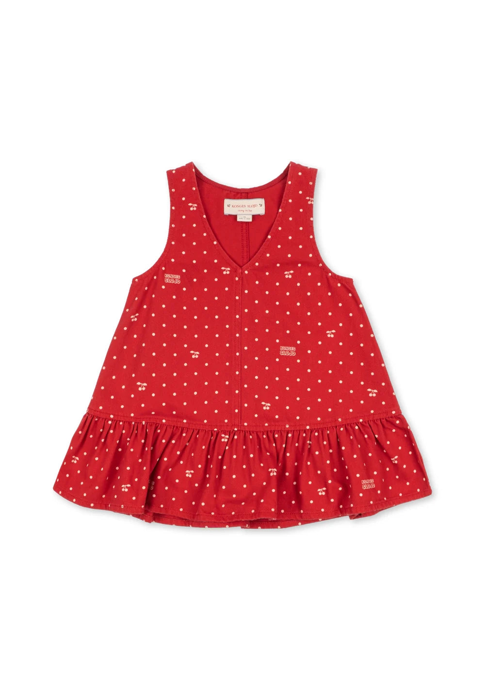 Konges Slojd - Kinder Kleid Magot Baumwolle (bio) rot mit Punkten (Kopie)