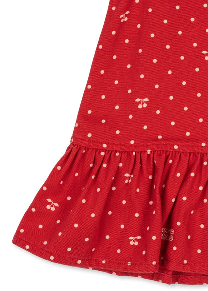 Konges Slojd - Kinder Kleid Magot Baumwolle (bio) rot mit Punkten (Kopie)