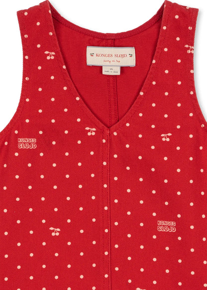 Konges Slojd - Kinder Kleid Magot Baumwolle (bio) rot mit Punkten (Kopie)