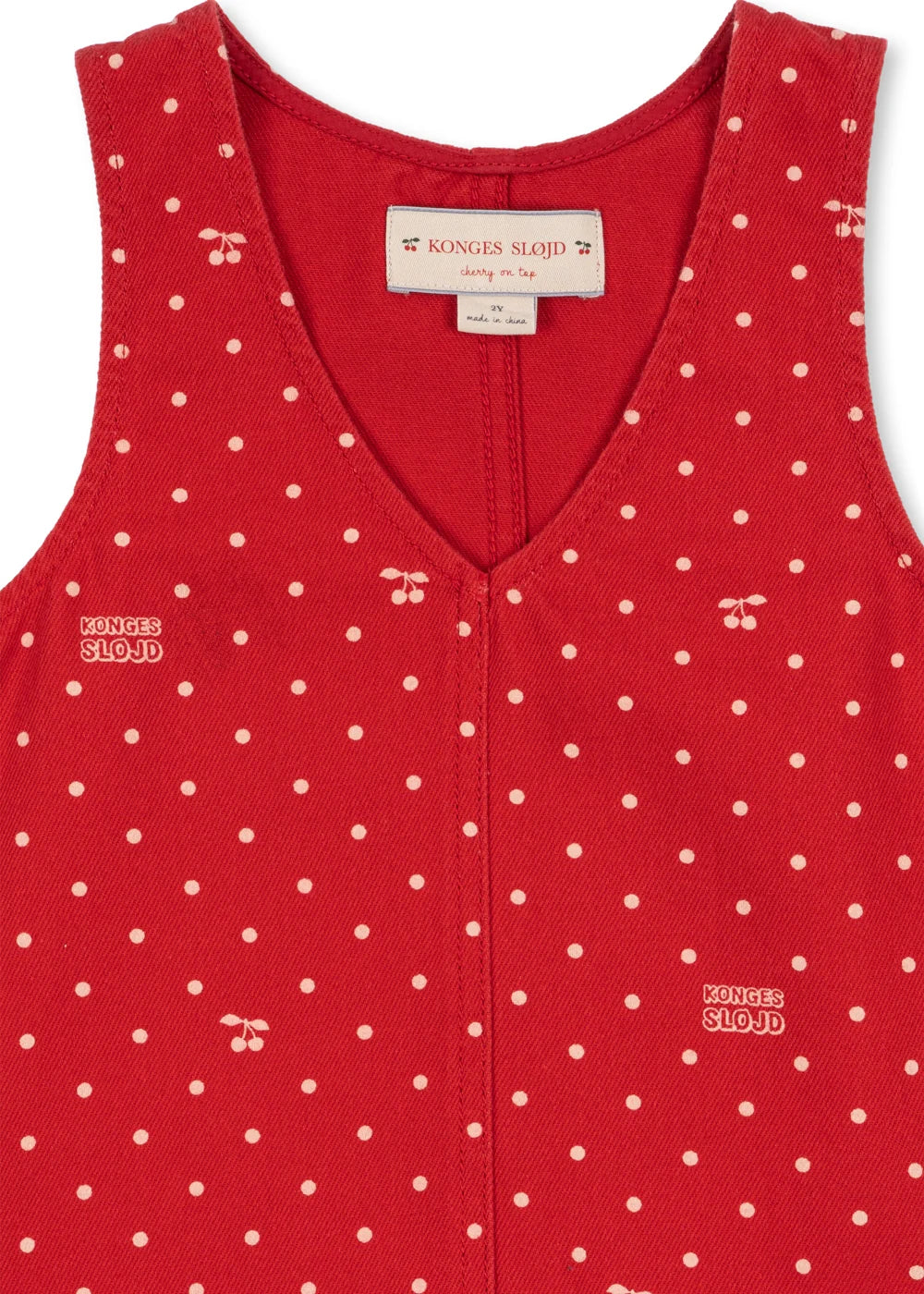 Konges Slojd - Baby Kleid Magot Baumwolle (bio) rot mit Punkten