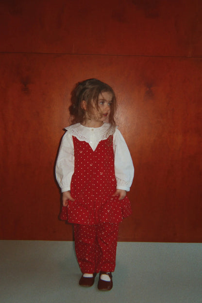 Konges Slojd - Kinder Kleid Magot Baumwolle (bio) rot mit Punkten (Kopie)