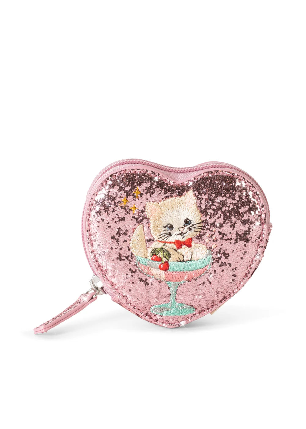 Konges Slojd - Glitzernder "TUT" Kindergeldbeutel Katze rosa