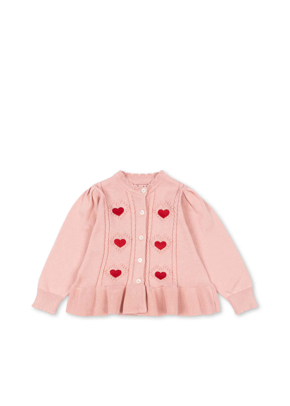 Konges Slojd - Strickjacke für Kinder/Mädchen mit Herzen vorne