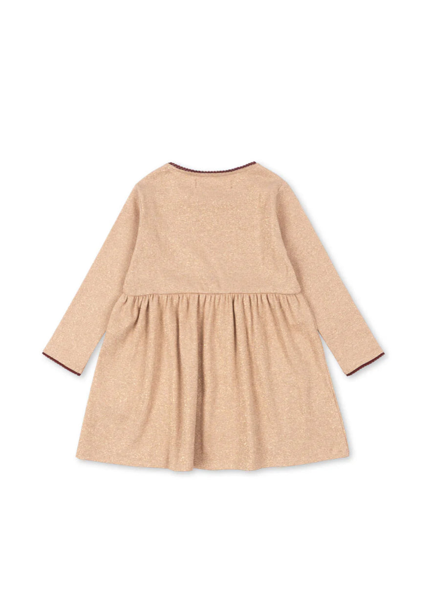 Konges Slojd - Kinder Kleid "Roli” in beige für Mädchen an besonderen Anlässen