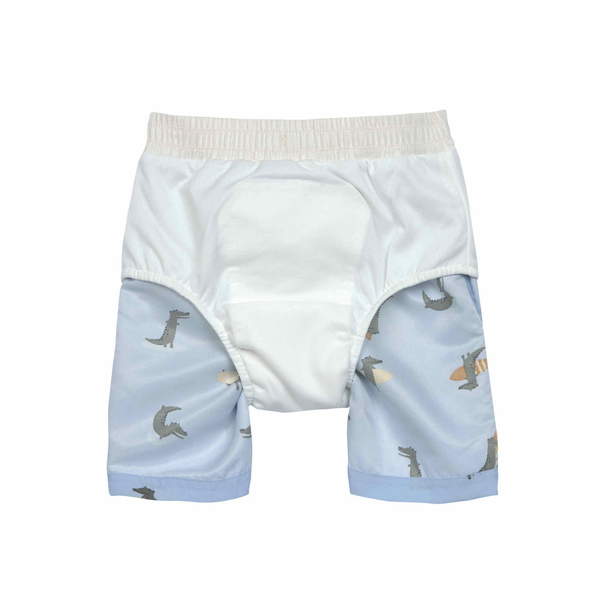Lässig-Badehose-Krokodil-blau