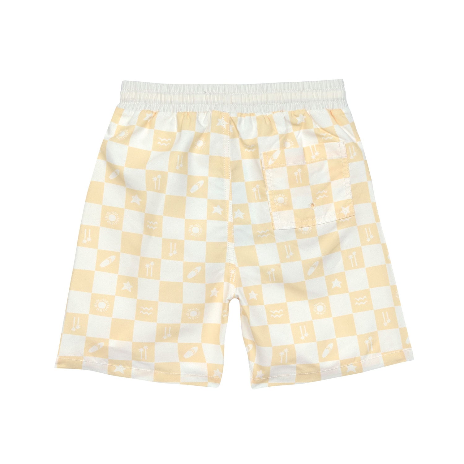 Lässig - Kinder Badehose Karriert Gelb