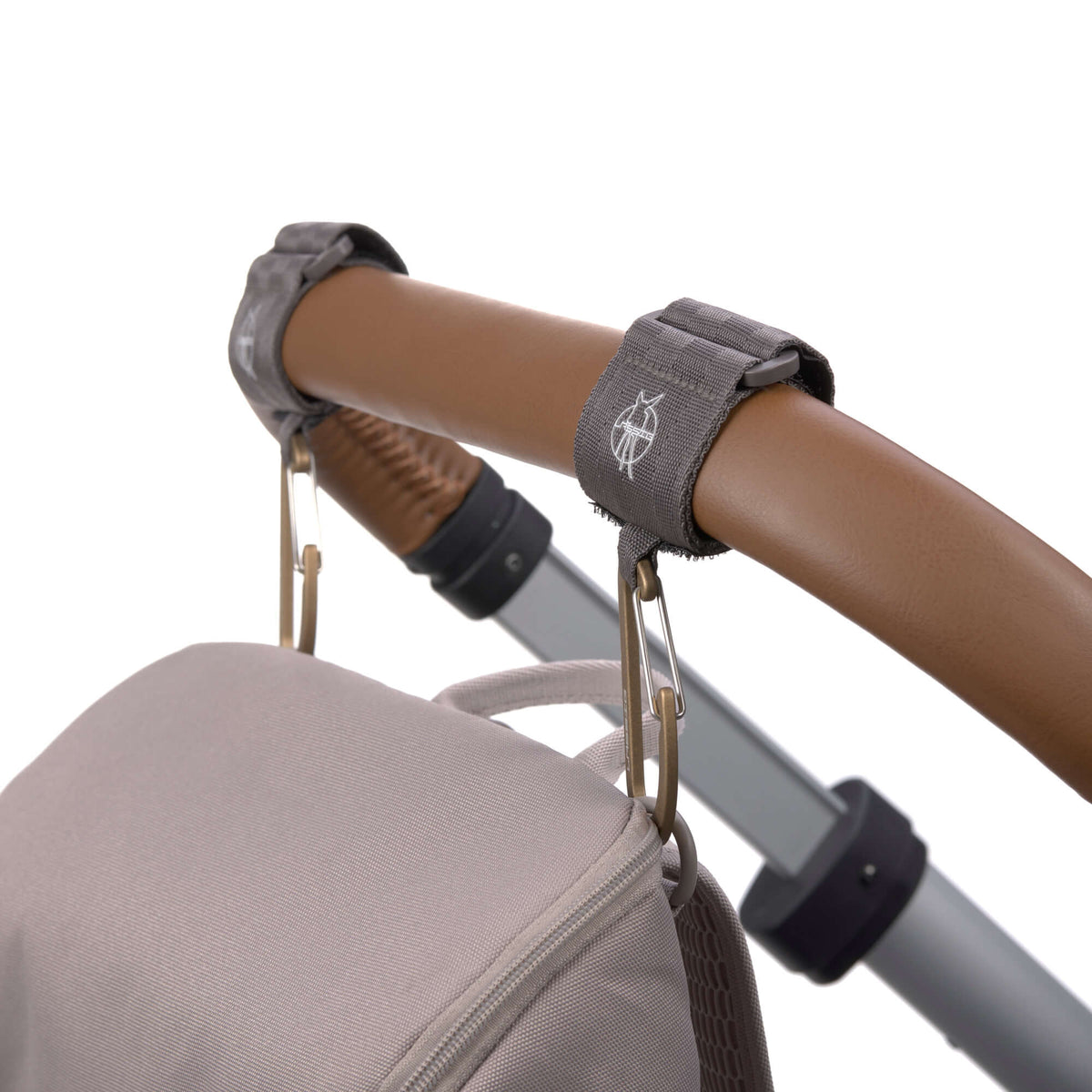 Lässig - Kinderwagenhaken Karabiner dunkelgrau