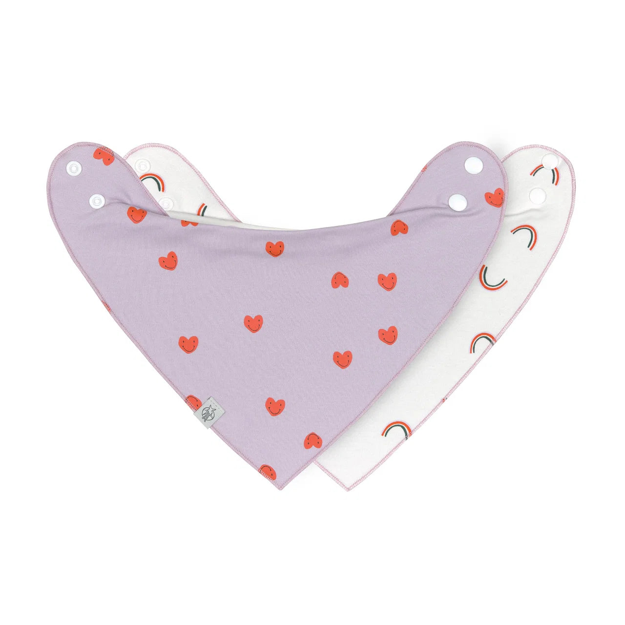 Lässig - Baby Dreieckstuch 2er-Set Happy Rascals Herz (bio)