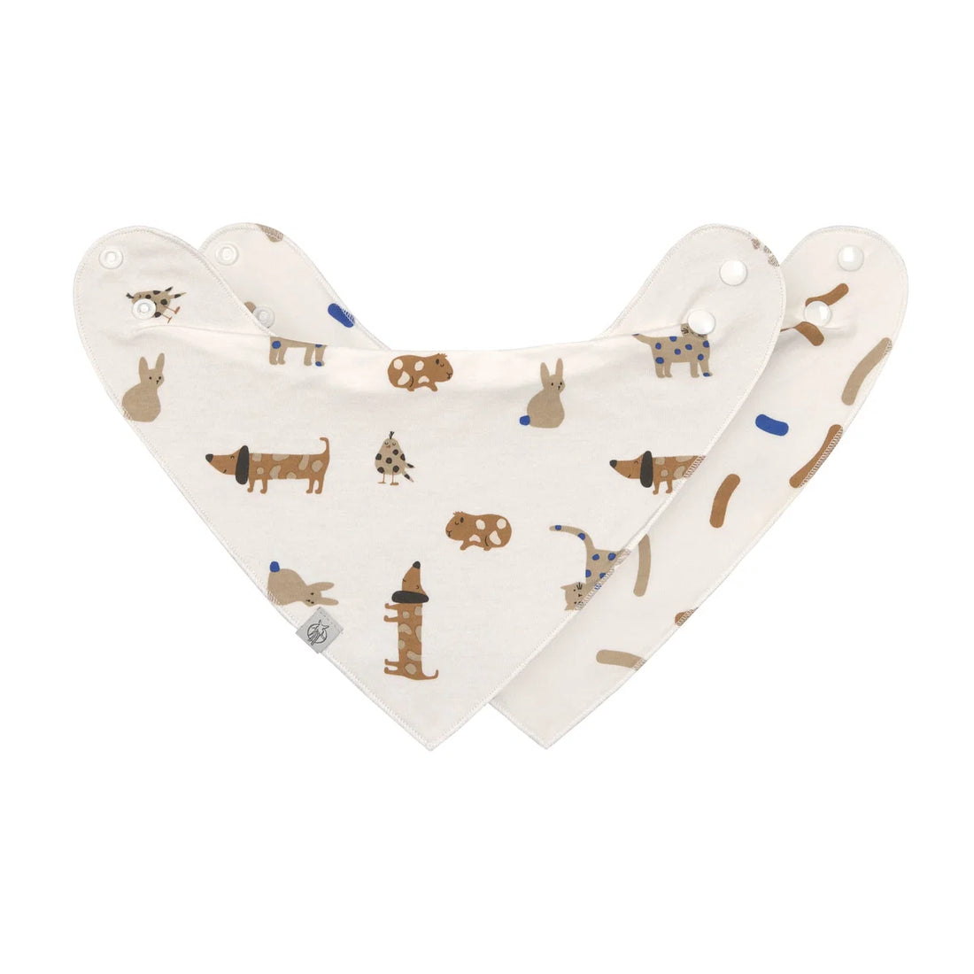 Lässig - Baby Dreieckstuch 2er-Set Little Mateys Royal Blau (bio)