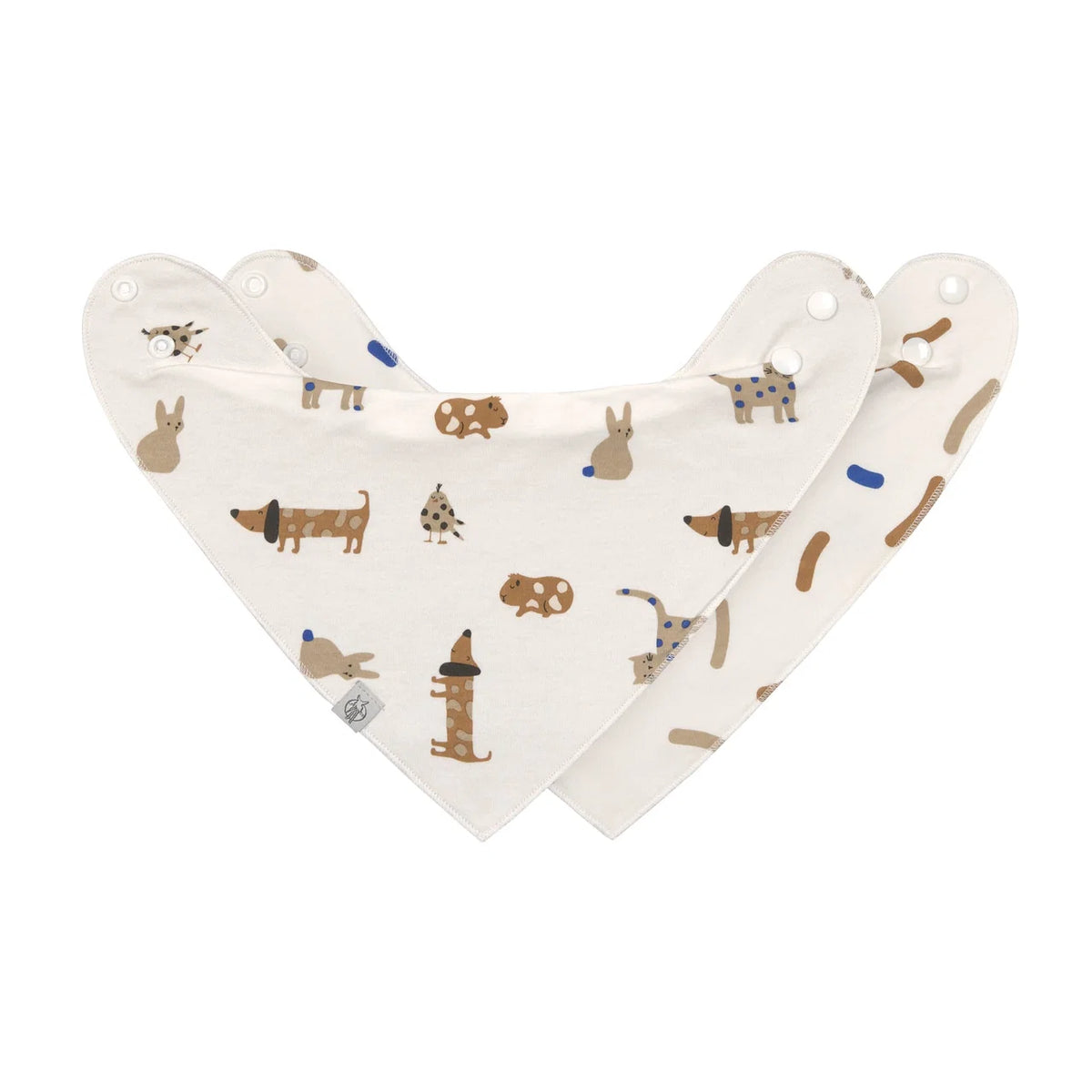Lässig - Baby Dreieckstuch 2er-Set Little Mateys Royal Blau (bio)
