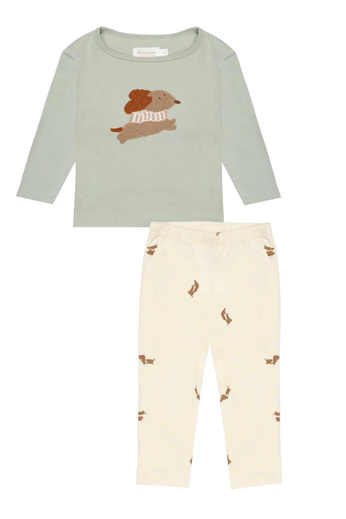 Leevje -  Kinder Pyjamaset Hund Baumwolle (bio)