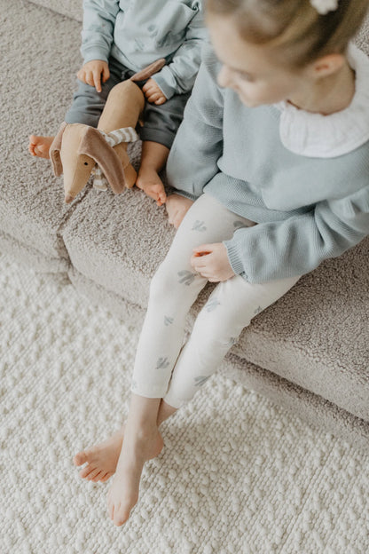 Leevje - Leggings "Birds" für Babys/Mädchen beige - Outfit