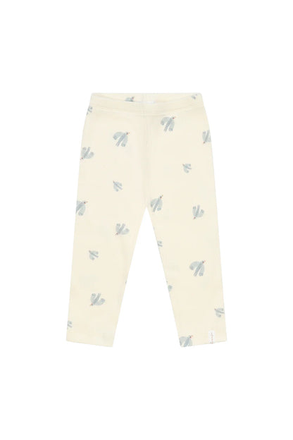 Leevje - Leggings "Birds" für Babys/Mädchen beige - clean