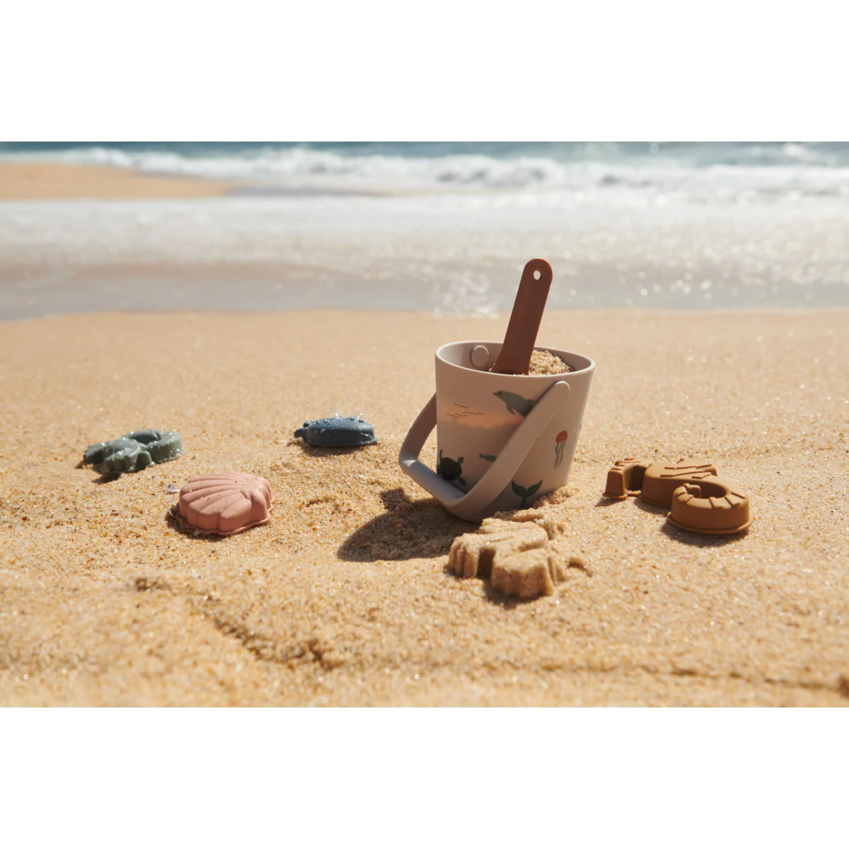 Liewood - Kinder Sandspielzeug Meerestiere aus Silikon beige