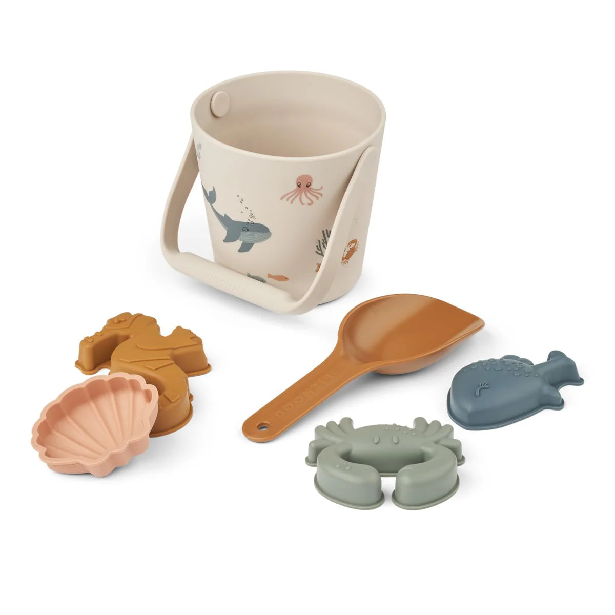 Liewood - Kinder Sandspielzeug Meerestiere aus Silikon beige