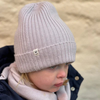 Lille Toni - Kinder Mütze "Emma" rosa aus Merinowolle