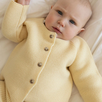 Lille Toni - Baby Strickjacke "Emil" gelb