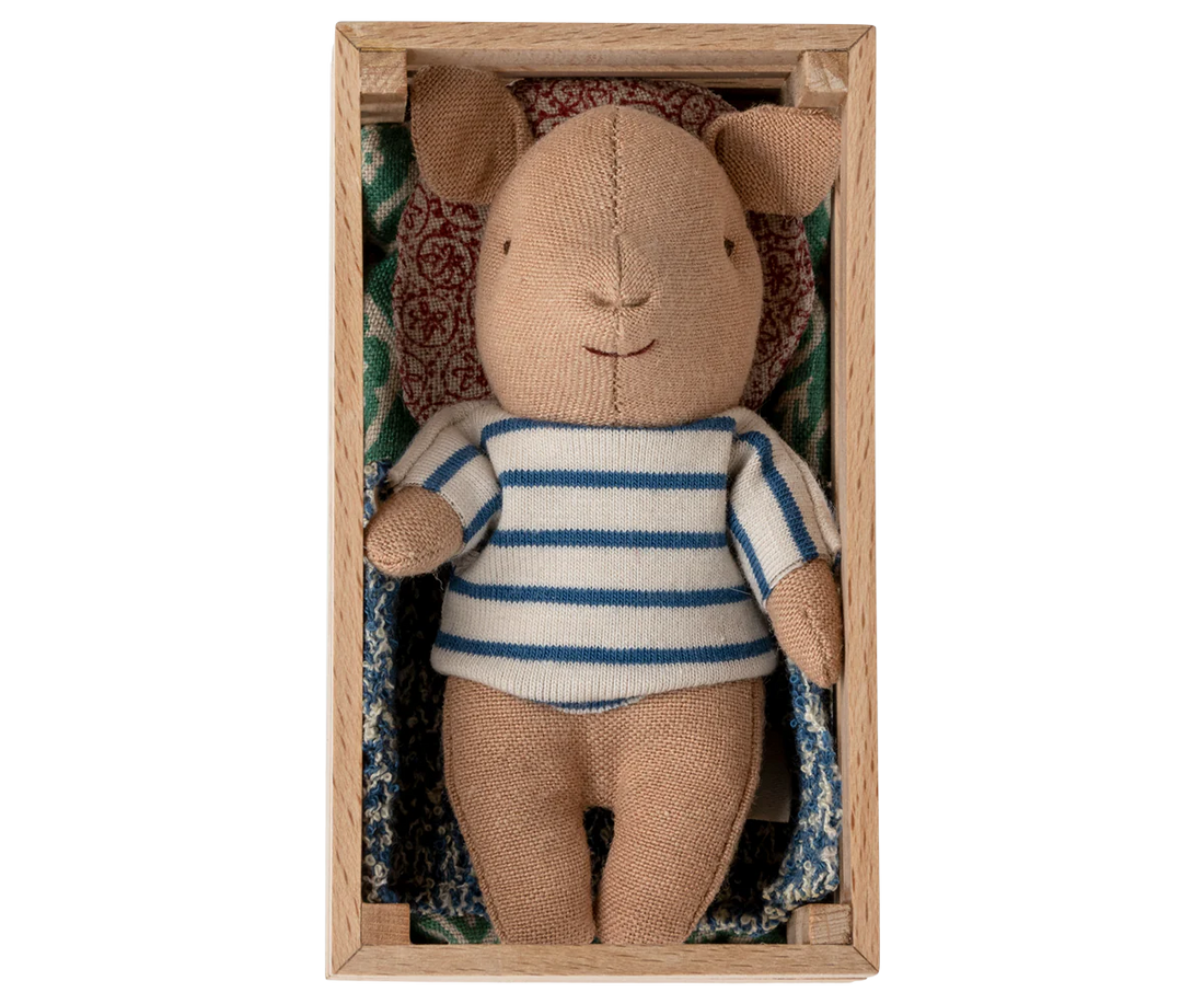 Maileg -  Stofftier Schwein in der Box Junge