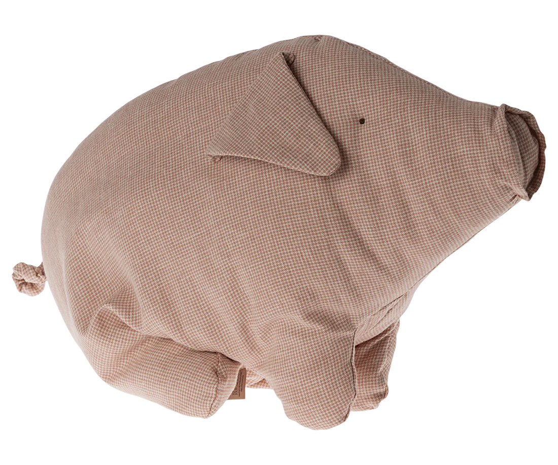 Maileg - Schwein Polly kariert aus Leinen medium