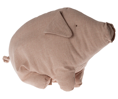 Maileg - Schwein Polly kariert aus Leinen medium