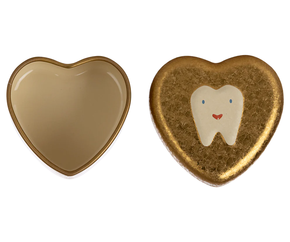 Maileg -  Zahnbox in Herzform gold