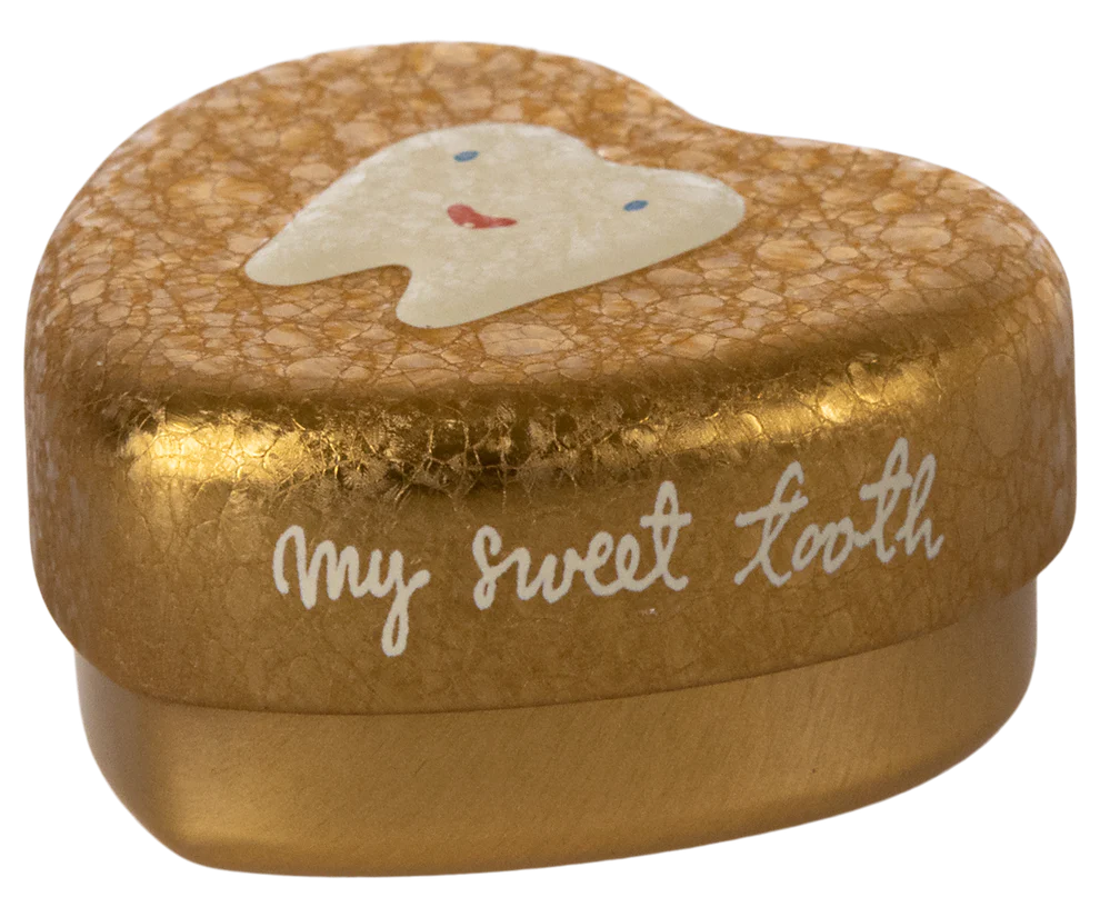 Maileg - Zahnbox in Herzform gold