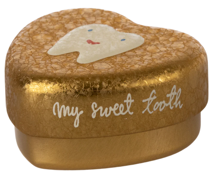 Maileg -  Zahnbox in Herzform gold