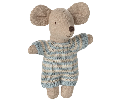 Maileg - Babymaus in der Tragentasche blau