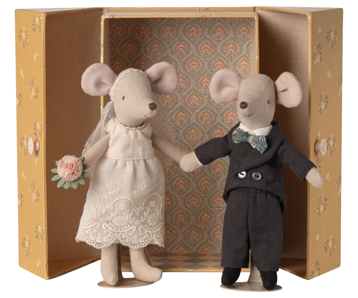 Maileg -  Hochzeitsmäuse Paar in der Box, Mama &amp; Papa