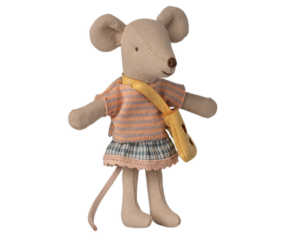 Maileg - kleine Schwester Maus mit Tasche
