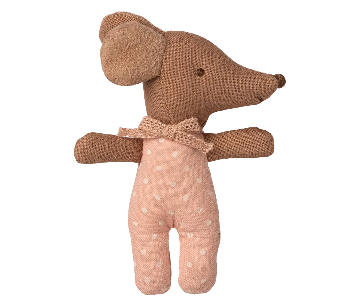 Maileg - Schläfrige Babymaus in Streichholzschachtel rosa
