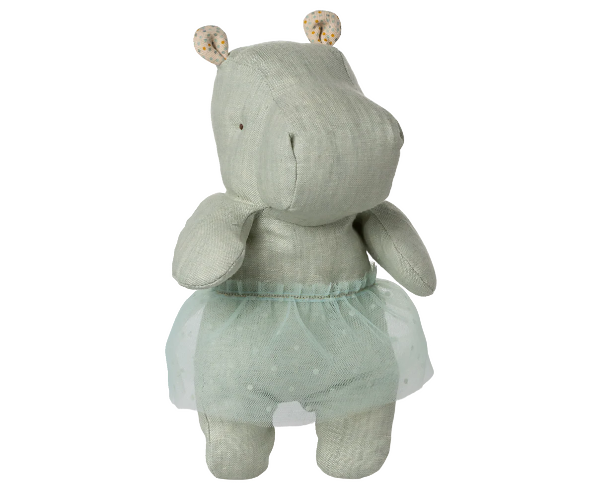 Maileg -  Kleines Nilpferd Hippo mit Rock blau