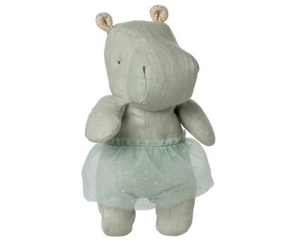 Maileg -  Kleines Nilpferd Hippo mit Rock blau