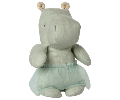 Maileg -  Kleines Nilpferd Hippo mit Rock blau