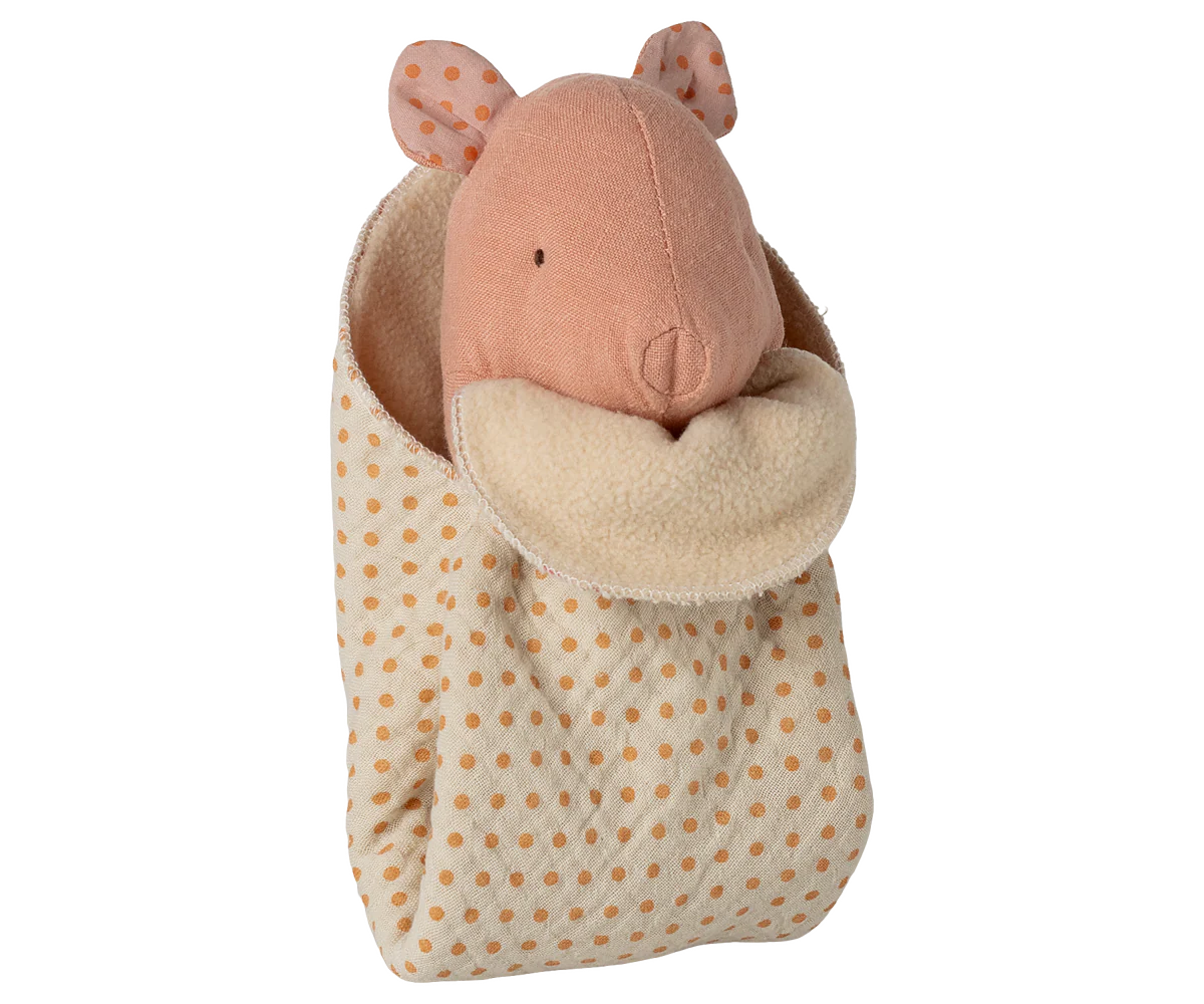 Maileg - Mini Schwein rosa mit Schmusetuch