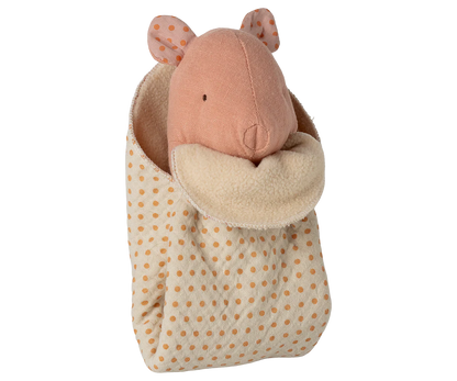 Maileg - Mini Schwein rosa mit Schmusetuch
