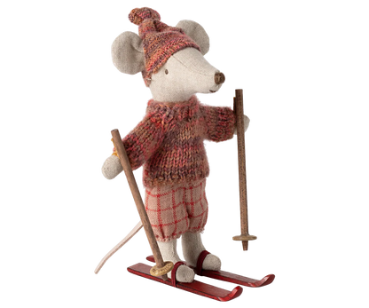 Maileg - Wintermaus mit Skiset Große Schwester
