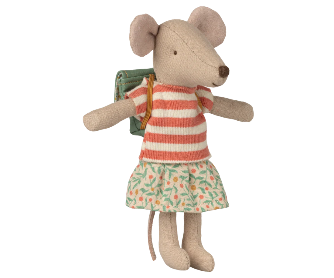 Maileg - Kleidung und Tasche, Große Schwester Maus grün