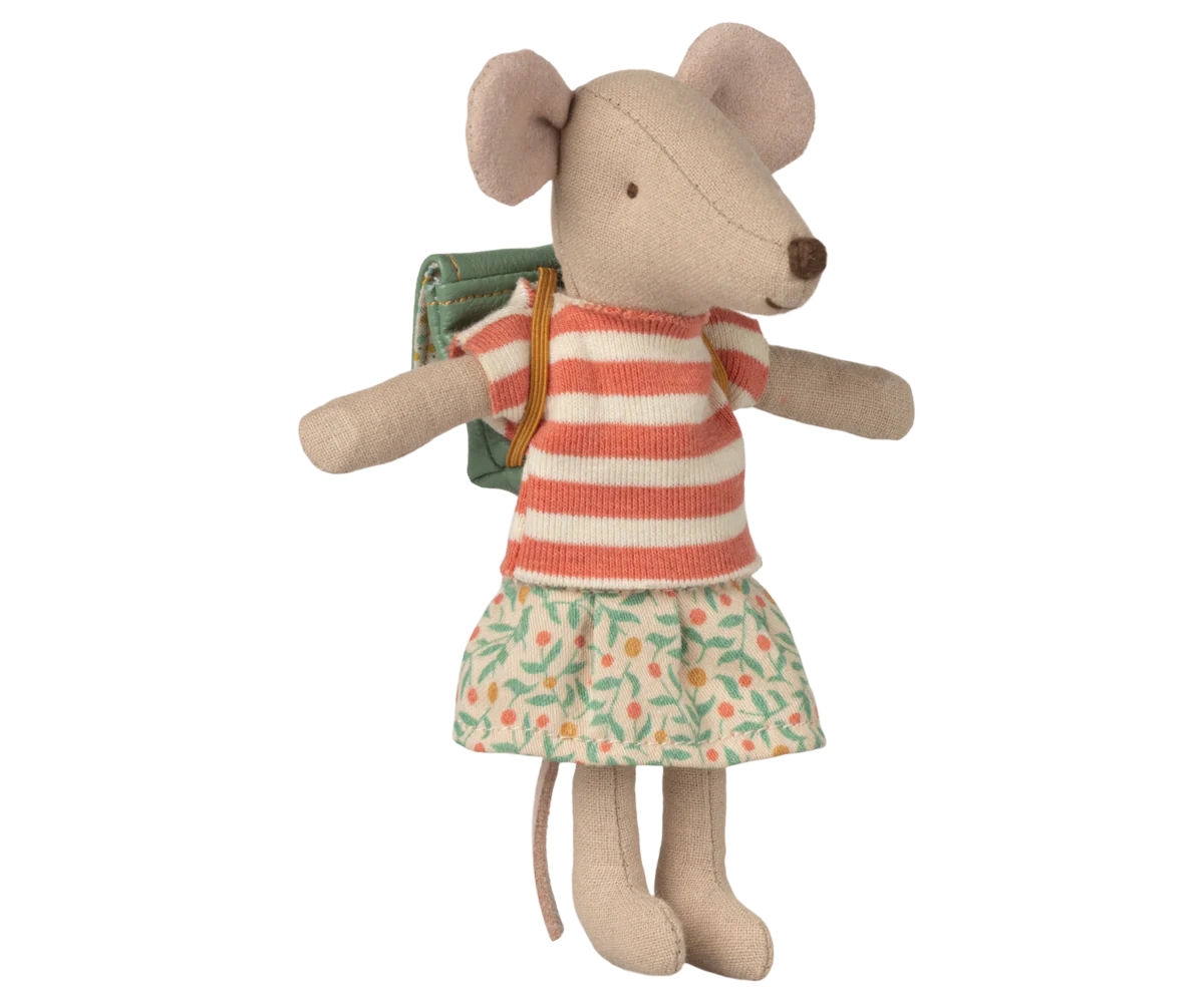 Maileg - Kleidung und Tasche, Große Schwester Maus grün