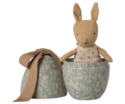 Maileg -  kleines Osterei mit Mikro Hase blau