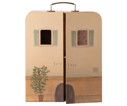 Maileg - Tragbares Haus SuitCasa Kleine Schwester und Bruder Maus