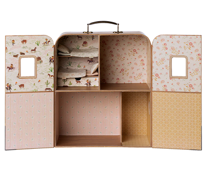 Maileg - Tragbares Haus SuitCasa Kleine Schwester und Bruder Maus