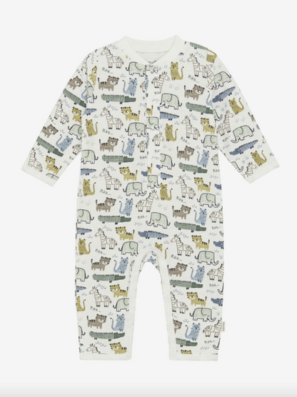 Feiner Langarmanzug mit Allover-Print für Mädchen und Jungen von Minymo.