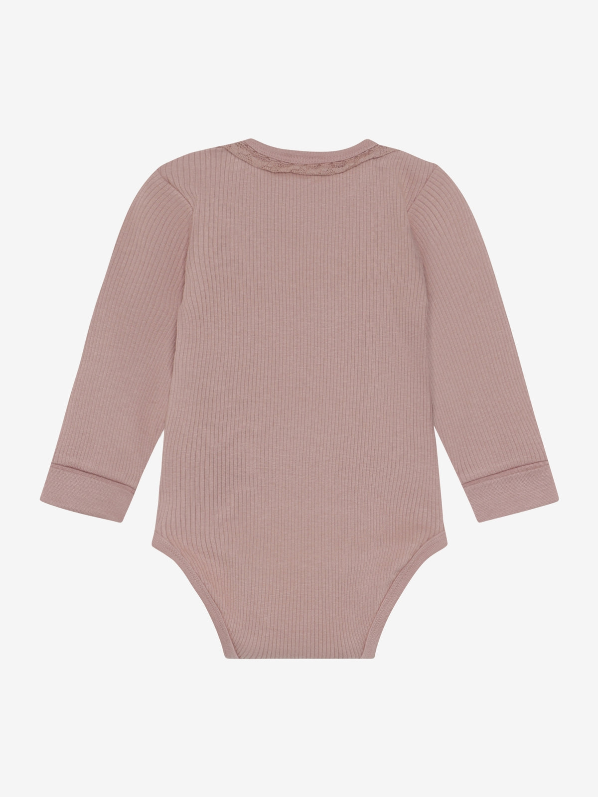 Minymo - gerippter Baby Body Rosa
